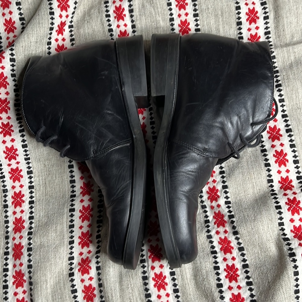 Walking co. Made in Italy glove lined Italian leather boot tie ankle - Picture 3 of 9